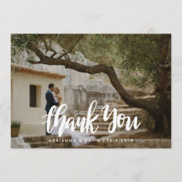 Informell Foto Bröllop Tack Handskriven Manus