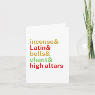 Informell latinsk massa Cute Funny Modern Typograf Kort