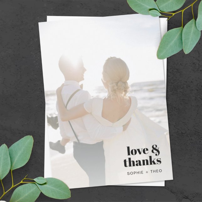 Informell minimalistisk | Modern Retro Avslappnad  Tack Kort (Skapare uppladdad)