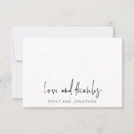 Informellt skript Namn 5 Foton Bröllop Kärlek Tack Anteckningskort