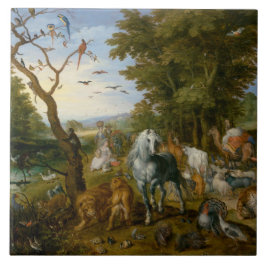 Införsel av djuren till Noahs Ark (Brueghel) Kakelplatta
