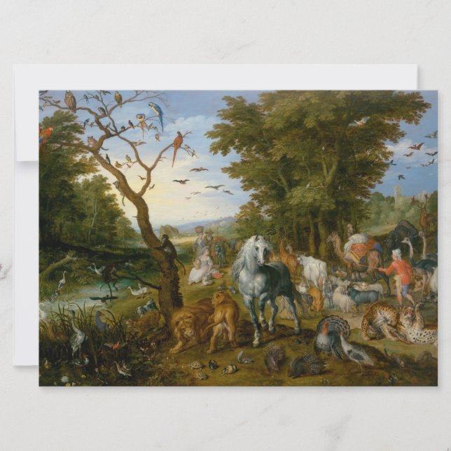 Införsel av djuren till Noahs Ark (Brueghel) Kort (Framsida)