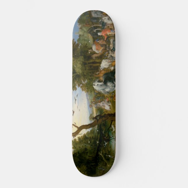 Införsel av djuren till Noahs Ark (Brueghel) Mini Skateboard Bräda 18,5 Cm (Framsida)