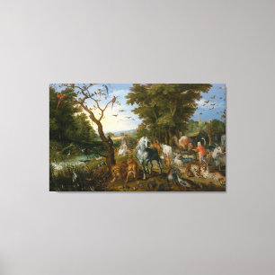 Införsel av djuren till Noahs Ark Canvastryck