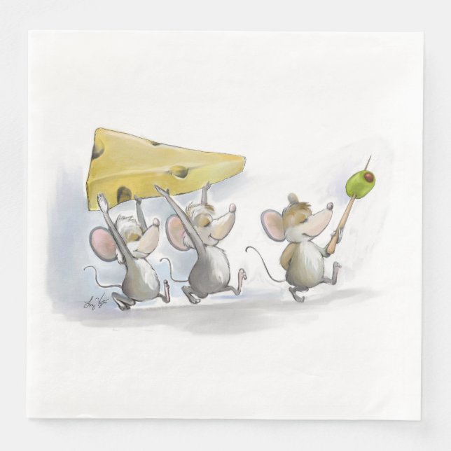Införsel i Ost-Pappersservett (med oliver) Pappersservett (Framsida)