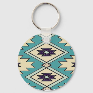 Infött hövdingmönster Keychain Nyckelring
