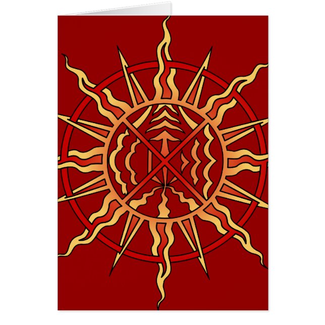 Infött personifierat första nationkort för konst hälsningskort (Framsidan)