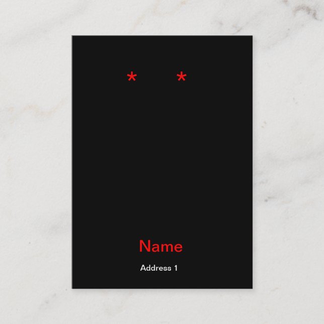 Infött tomt hästörhänge visitkort (Framsida)