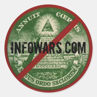 INFOWARS.com Sticker Runt Klistermärke