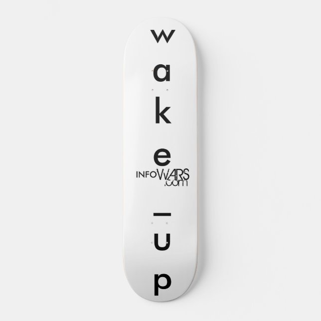 Infowars.com "Wake_Up" stencilerar Skateboard Bräda 20 Cm (Framsida)