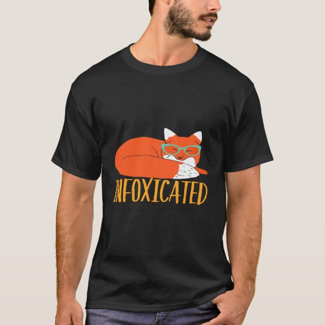 Infoxiderad rävdyna för drunk och Slösat T Shirt (Framsida)