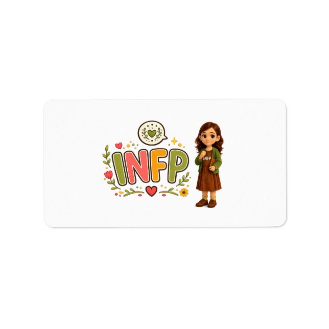 INFP — A Sonhadora Criativa Adressetikett (Framsidan)
