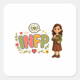 INFP — A Sonhadora Criativa Fyrkantigt Klistermärke