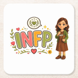 INFP — A Sonhadora Criativa Underlägg Papper Kvadrat
