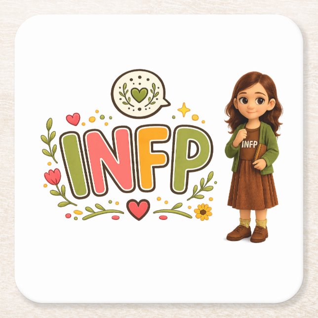INFP — A Sonhadora Criativa Underlägg Papper Kvadrat (Framsidan)