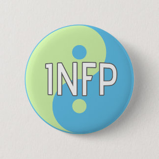 INFP-blått och gröna Yin Yang knäppas Knapp