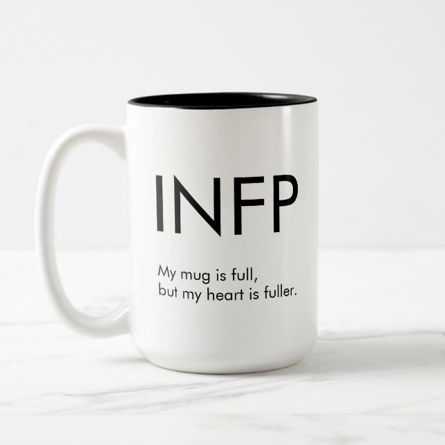 INFP Heart är fullare Mugg Gift (Vänster)
