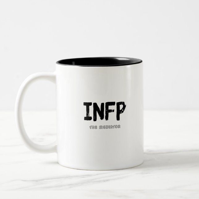 INFP - Mediatorn (svart) Två-Tonad Mugg (Vänster)