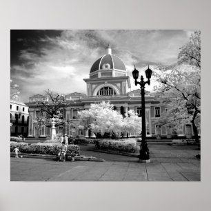 Infra Red of Parliament i Cienfuegos Cuba Poster