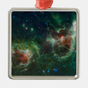 Infraröd mosaik av hjärta- och Soulnebulaena Julgransprydnad Metall