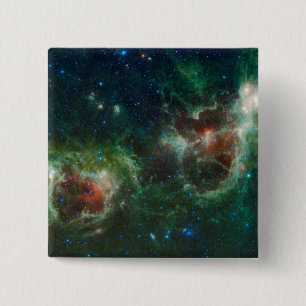 Infraröd mosaik av hjärta- och Soulnebulaena Knapp
