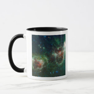 Infraröd mosaik av hjärta- och Soulnebulaena Mugg