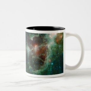 Infraröd mosaik av hjärta- och Soulnebulaena Två-Tonad Mugg