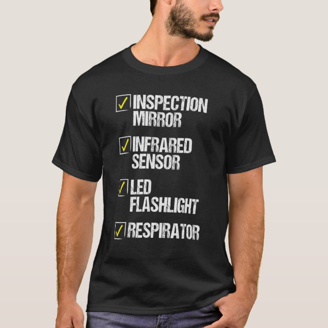 Infraröd sensor för bröstkontrolltekniker t shirt (Framsida)