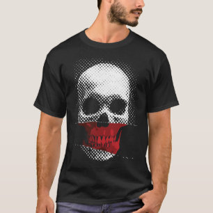 Infraröd Skalle: Prickig Design i Röda Nyanser T Shirt