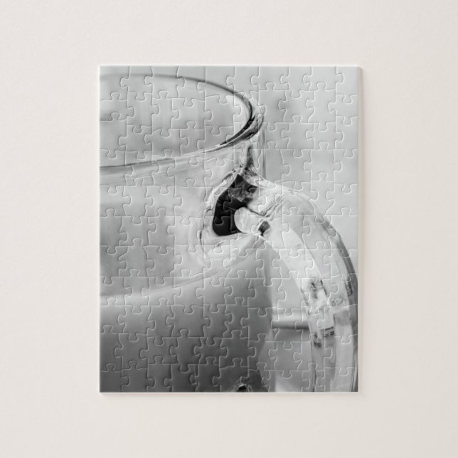 Infraröd, svart och vit, kopp, glas, kaffe, pussel (Vertikal)