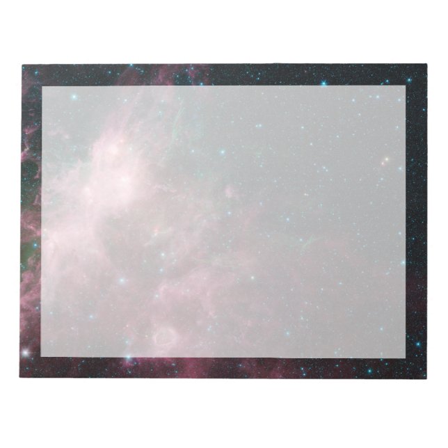 Infraröd vy som visar stjärnors födelse och död anteckningsblock (Framsida)