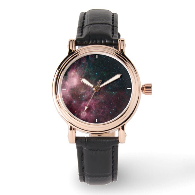 Infraröd vy som visar stjärnors födelse och död armbandsur (Framsida)