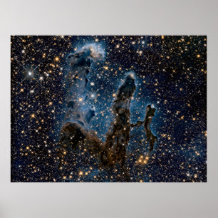 Infraröda Nebula-pelare för skapelse Poster