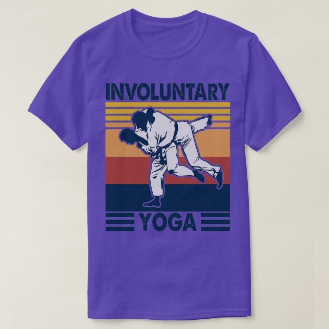 Infrivilligt Yoga Funny Jiu Jitsu Älskare T Shirt (Design framsida)
