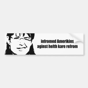 infromed refrom för kare för amerikinsaginsthelt bildekal