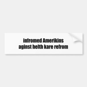 infromed refrom för kare för amerikinsaginsthelt bildekal