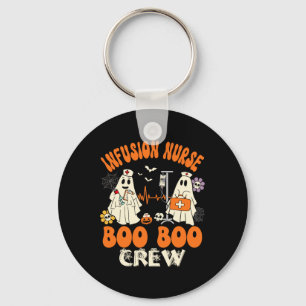 Infusion Nurse Boo Crew Halloween Nurse Ghost Cost Nyckelring