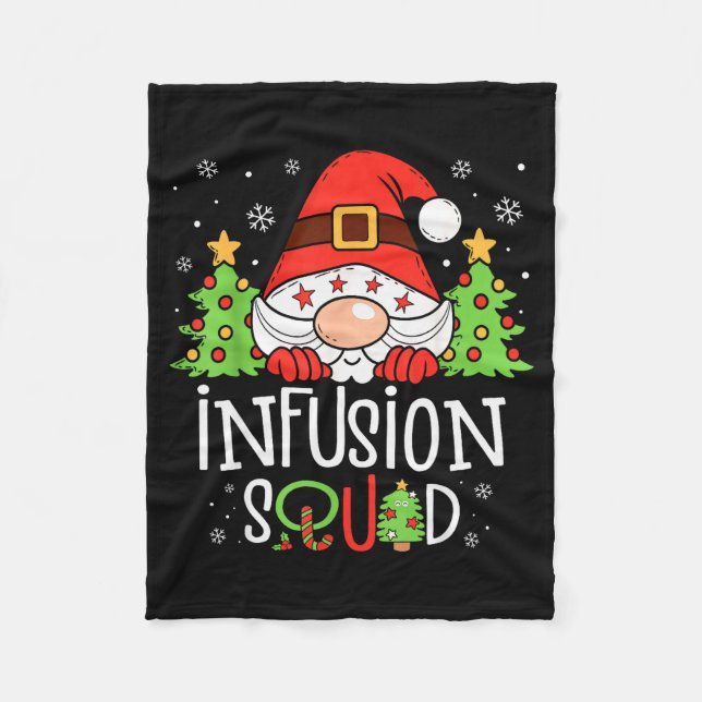 Infusion Nurse Squad Santa Stethoscope Nurse Chris Fleecefilt (Framsidan)