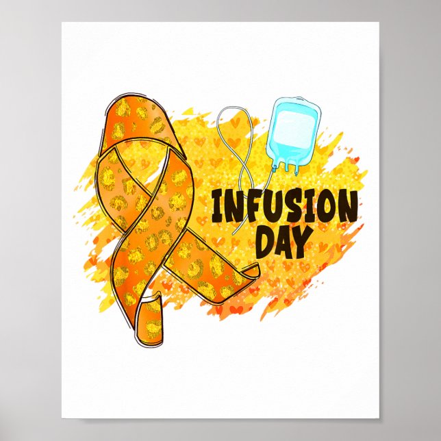 Infusionsdag Multipel Skleros Medvetenhet Orange R Poster (Framsidan)