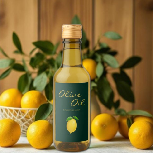 Infusionsetikett för Lemon Olive Oil Favor Vinetikett (Skapare uppladdad)
