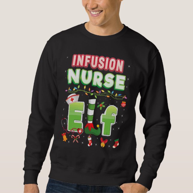 Infusionssjukse Elf jul Light Sweater Ugly Me Lång Ärmad Tröja (Framsida)