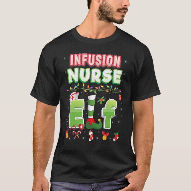 Infusionssjukse Elf jul Light Sweater Ugly Me T Shirt (Framsida)
