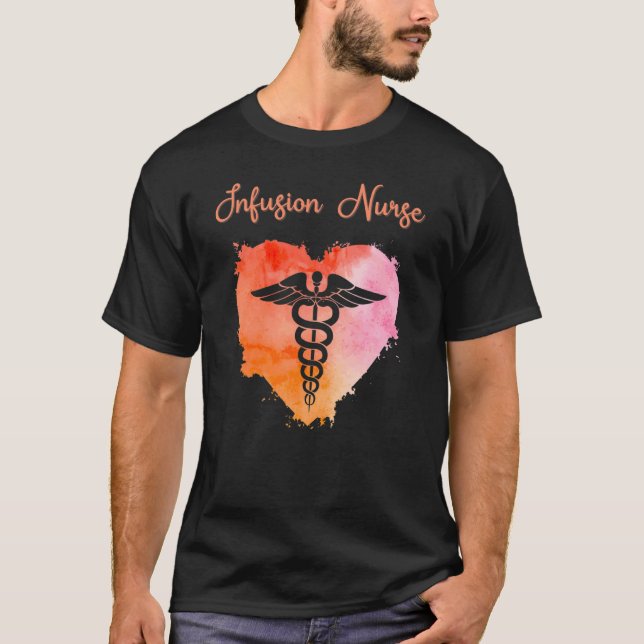 Infusionssjuksköterska Sjuksköterska Studenten Cad T Shirt (Framsida)