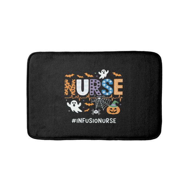 Infusionssjuksköterska Stethoscope Halloween Essen Badrumsmatta (Framsidan)