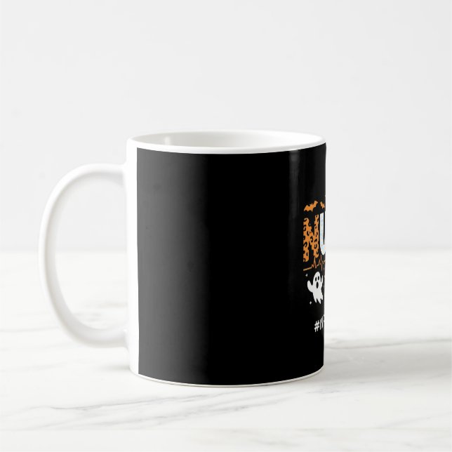 Infusionssjuksköterska Stethoscope Halloween Essen Kaffemugg (Vänster)