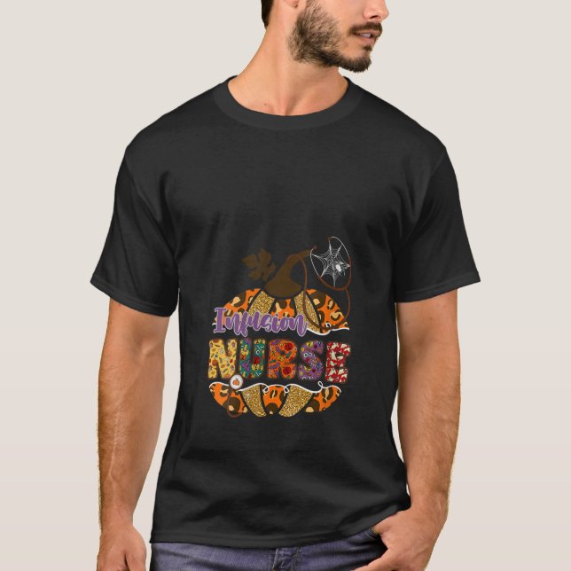 Infusionssjuksköterska Stethoscope Nursing Hallowe T Shirt (Framsida)