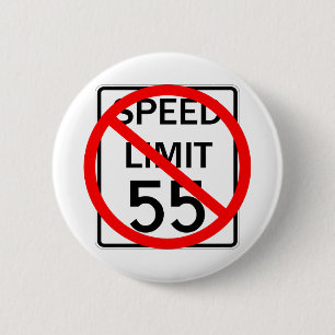Inga 55 mph rusar begränsar undertecknar knapp
