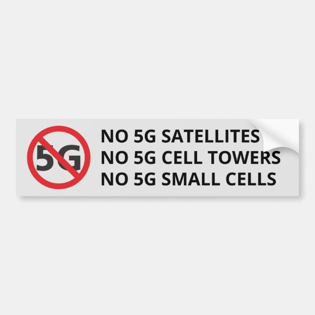 Inga 5G-satelliter, Cell Torn eller Small Cells Bildekal (Framsidan)