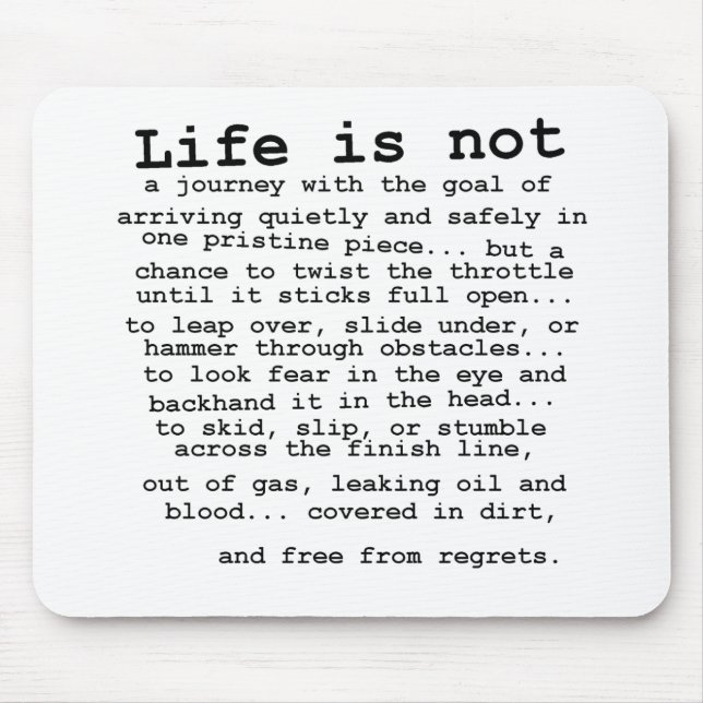 Inga ånger - smutscykelMotocross Mousepad Musmatta (Framsidan)