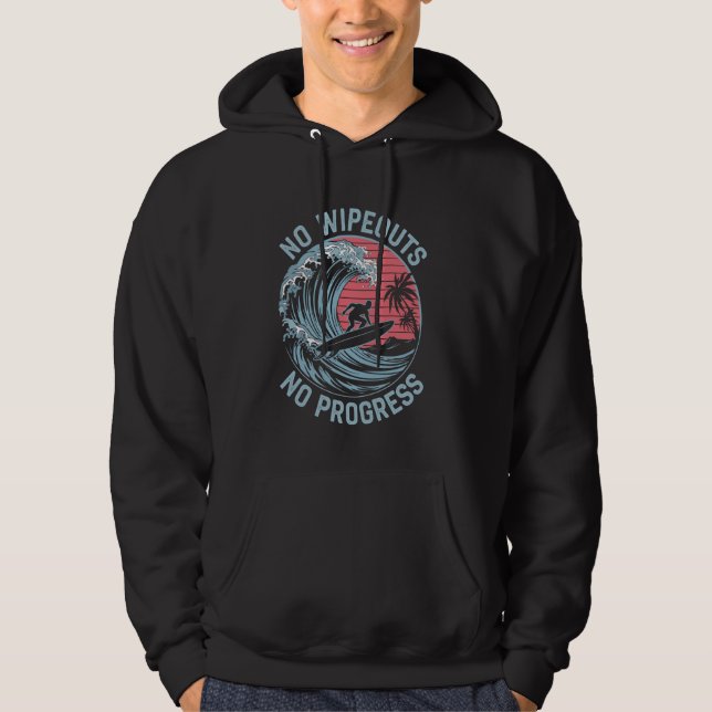 Inga avlyssningar utan förlopp, surfing Surfb Hoodie (Framsida)